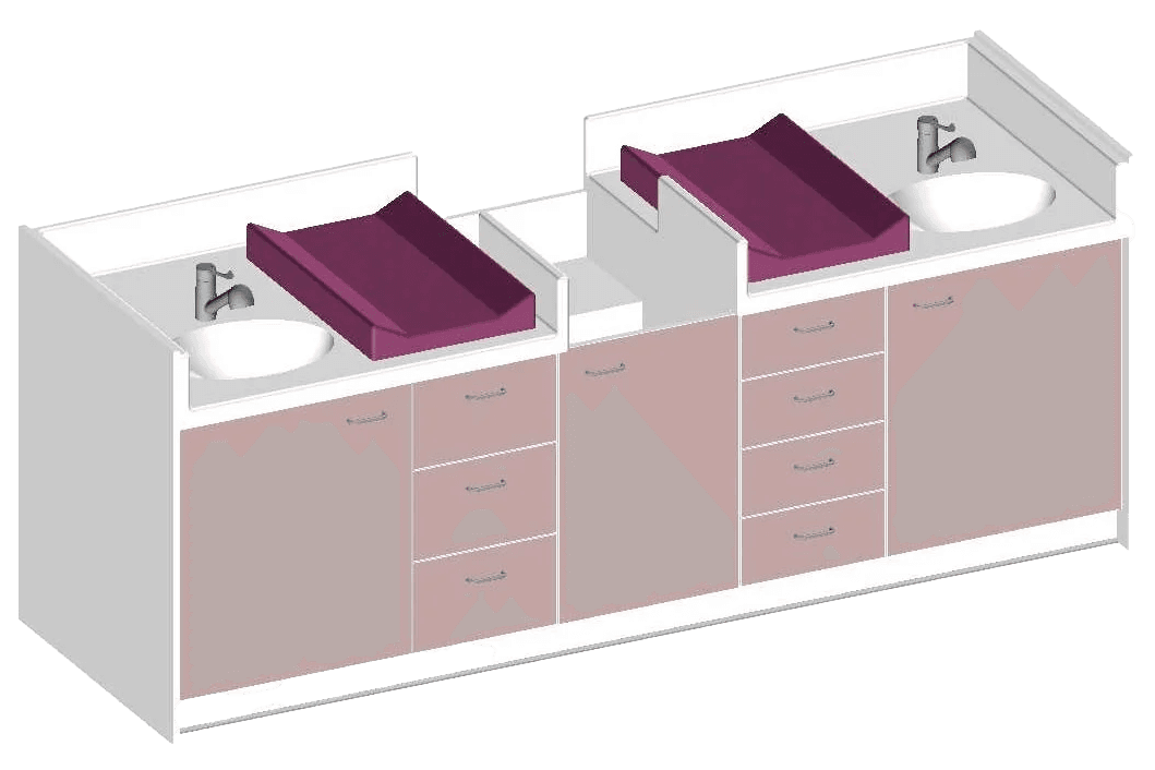 Réalisation meuble à langer sur mesure